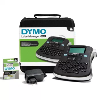 DYMO LabelManager ™ 210D QWERTZ Kitcase, QWERTZ, Termotransferencia, 180 x 180 DPI, 12 mm/s, Negro, Gris
