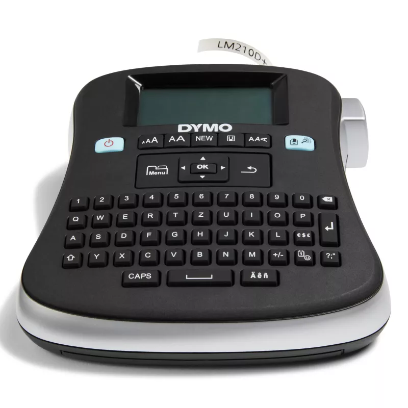DYMO LabelManager ™ 210D QWERTZ Kitcase, QWERTZ, Termotransferencia, 180 x 180 DPI, 12 mm/s, Negro, Gris