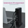 ICY BOX IB-DK2252AC Cableado USB 3.2 Gen 1 (3.1 Gen 1) Type-C Negro