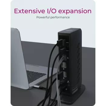 ICY BOX IB-DK2252AC Cableado USB 3.2 Gen 1 (3.1 Gen 1) Type-C Negro