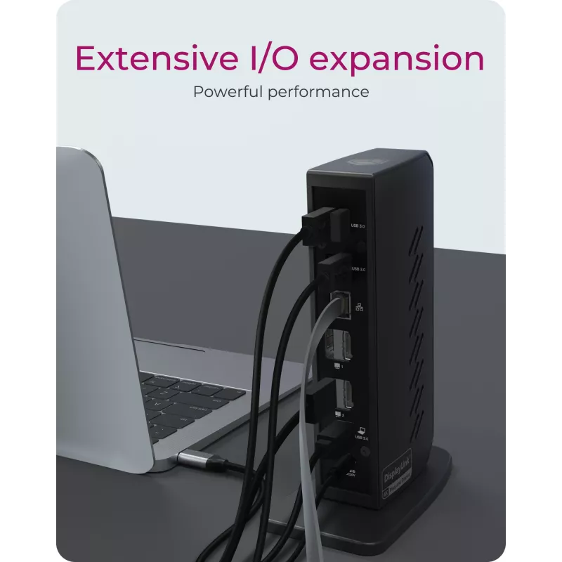 ICY BOX IB-DK2252AC Cableado USB 3.2 Gen 1 (3.1 Gen 1) Type-C Negro