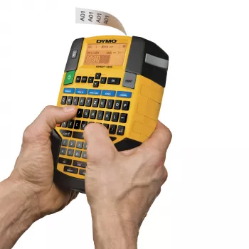 DYMO RHINO 4200 Set de etiquetadora industrial con maletín | Teclado QWERTZ y teclas rápidas que ahorran tiempo | Impresora de etiquetas robusta para obras y tareas de etiquetado exigentes