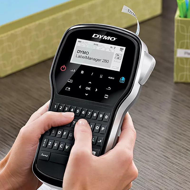 DYMO LabelManager ™ 280 AZERTY, AZERTY, D1, transferencia térmica, 180 x 180 DPI, 15 mm/s, negro, plata