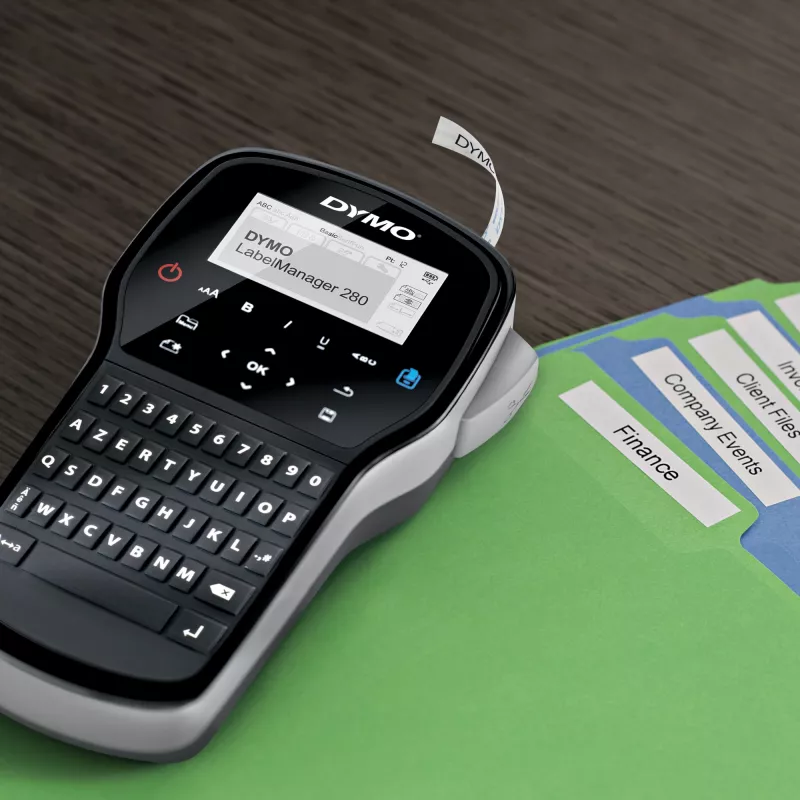 DYMO LabelManager ™ 280 AZERTY, AZERTY, D1, transferencia térmica, 180 x 180 DPI, 15 mm/s, negro, plata