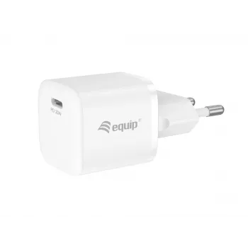 Cargador Equip USB-C PD de 1 puerto 20W, 25 uds./pack, interior, AC, 12 V, blanco