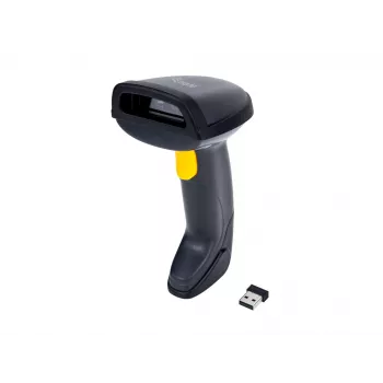 Equip lector de códigos de barras 2D inalámbrico dual-mode 2,4GHz + Bluetooth, con soporte