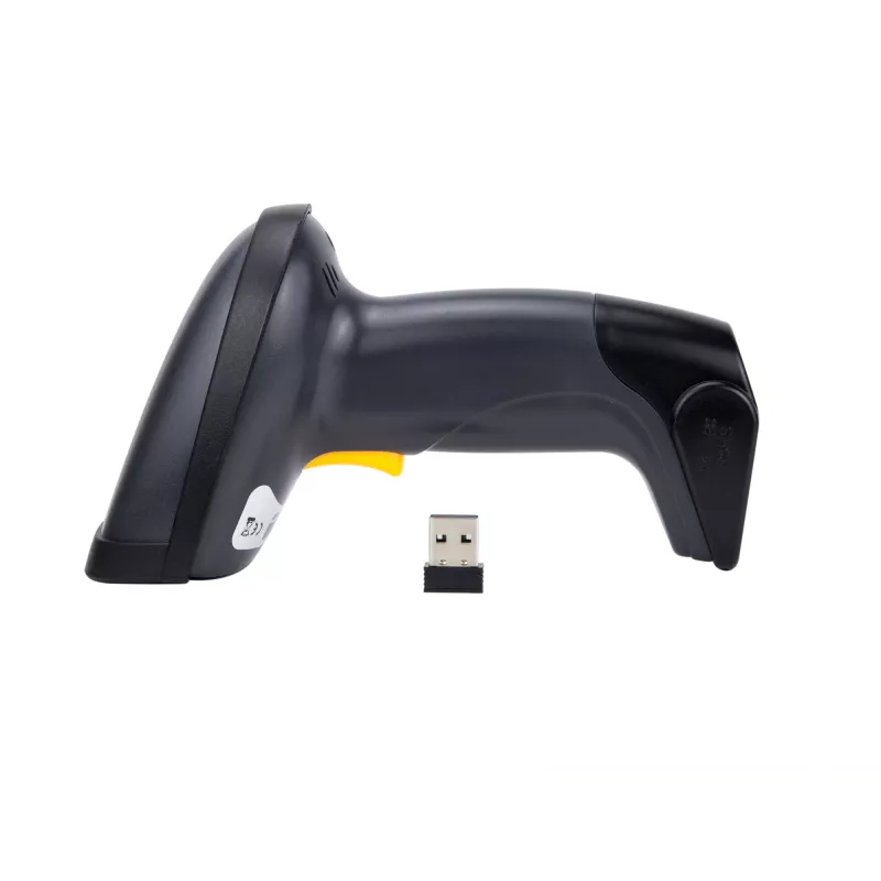 Equip lector de códigos de barras 2D inalámbrico dual-mode 2,4GHz + Bluetooth, con soporte