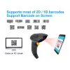 Equip lector de códigos de barras 2D inalámbrico dual-mode 2,4GHz + Bluetooth, con soporte
