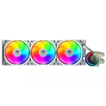 COUGAR refrigeración líquida CPU, Poseidon Elite 360, ARGB, blanco, refrigeración líquida todo en uno, 12 cm, 500 rpm, 2200 rpm, blanco