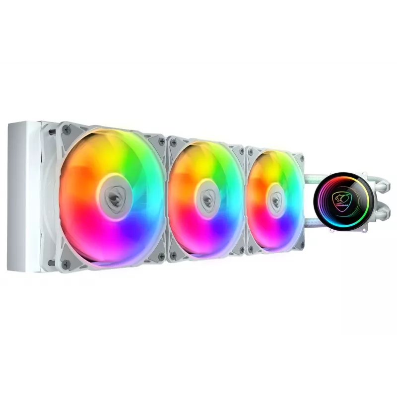 COUGAR refrigeración líquida CPU, Poseidon Elite 360, ARGB, blanco, refrigeración líquida todo en uno, 12 cm, 500 rpm, 2200 rpm, blanco