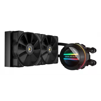 COUGAR refrigeración líquida CPU Poseidon-GT 240, ARGB, negro, refrigeración líquida todo en uno, 12 cm, negro