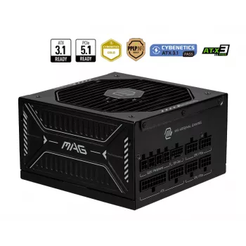 MSI MAG A850GLS PCIE5 fuente de alimentación 850 W 24 pines ATX ATX negro