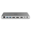 Lindy DST-Pro 5K XT, base de acoplamiento para portátil USB-C con triple pantalla (4K) o pantalla única (5K) y carga pasante de 100 W