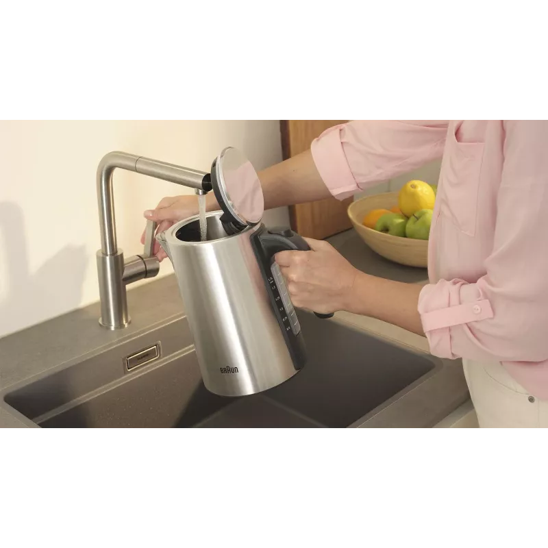 Braun WK 5205 BK hervidor 1,7 l 2200 W negro, acero inoxidable