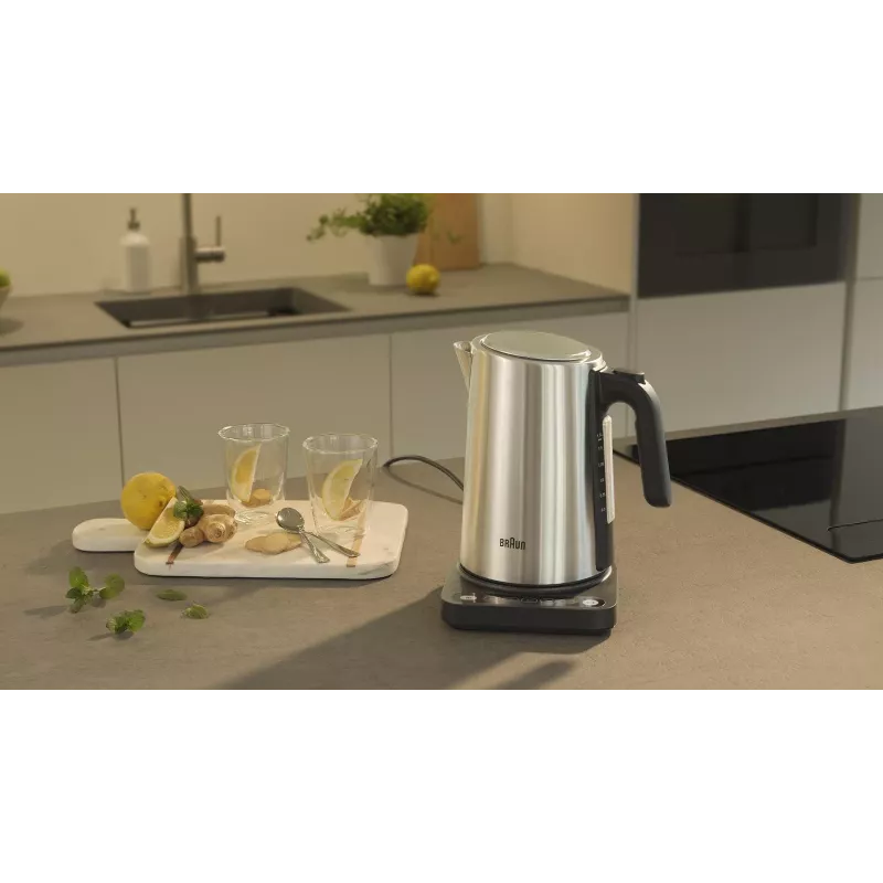 Braun WK 5205 BK hervidor 1,7 l 2200 W negro, acero inoxidable
