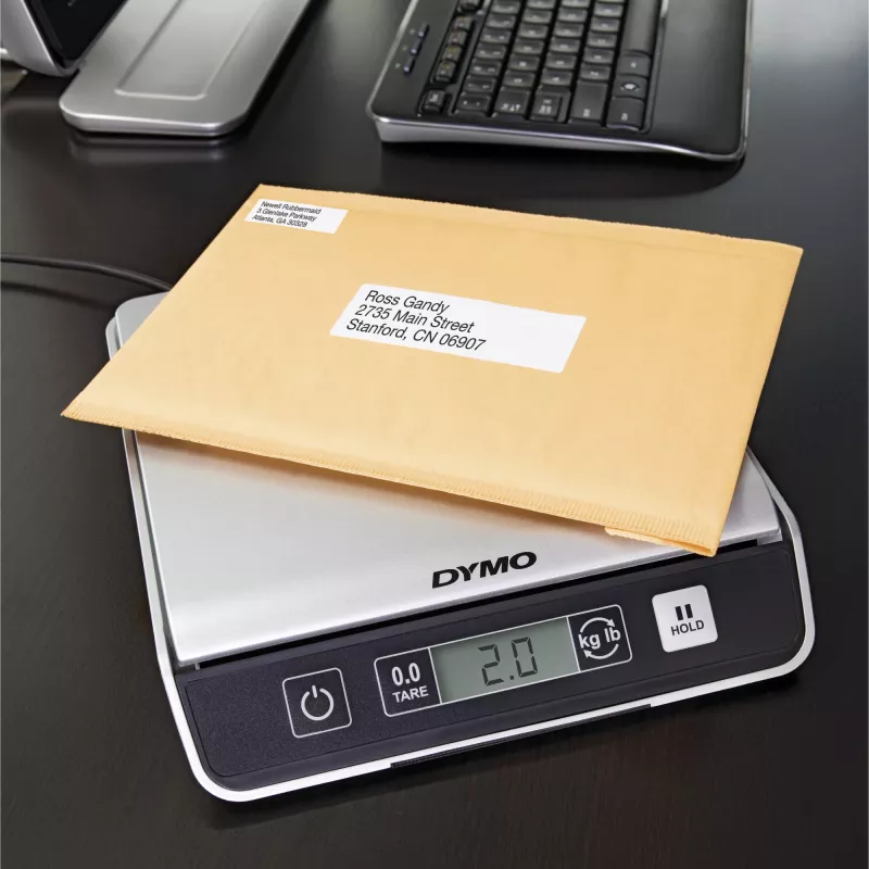 DYMO M10 báscula digital para paquetes y envíos | hasta 10 kg de capacidad | 20 cm x 20 cm