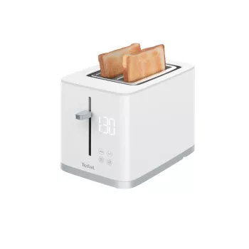 Tostadora Tefal Sense TT6931 — 2 rebanadas, 850 W, blanca, 7 niveles de tostado, indicador LED