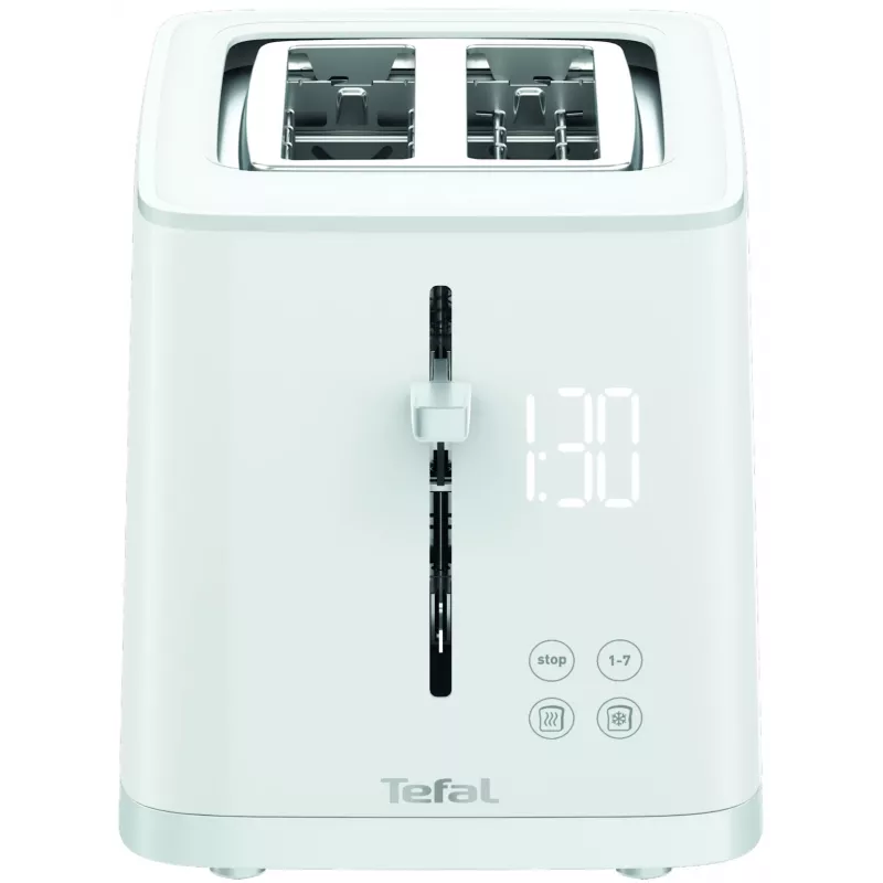 Tostadora Tefal Sense TT6931 — 2 rebanadas, 850 W, blanca, 7 niveles de tostado, indicador LED