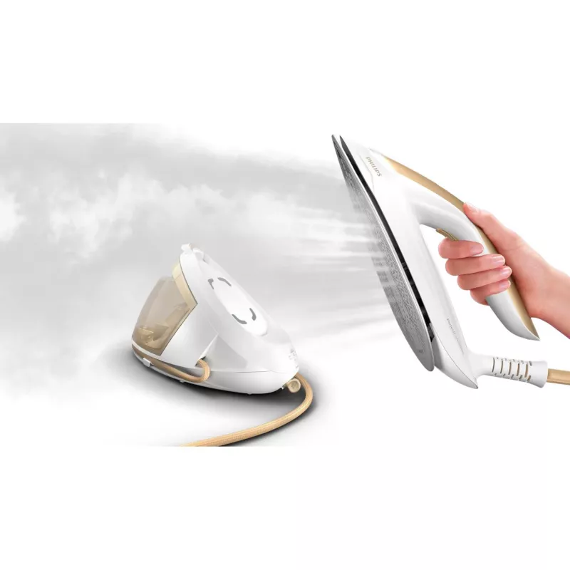 Philips PSG8040/60 centro de planchado a vapor 2700 W 1,8 L suela SteamGlide Elite dorado, blanco