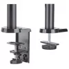 Manhattan soporte de escritorio doble para TV y monitores (resorte de gas con movimiento completo), para pantallas de 10 pulgadas a 27 pulgadas, montaje por abrazadera o pasamuros, compatibilidad VESA: 75x75 y 100x100 mm - comprueba las dimensiones de los cuatro orificios de montaje en la parte posterior de la pantalla para asegurarte de que encaja, máx. 8 kg (cada uno)