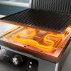 Philips serie 5000 parrilla de contacto, aluminio, rectangular, giratoria, 200 °C, tapa abatible, tapa de cierre, 180°
