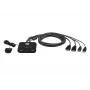 ATEN conmutador KVM de cables USB FHD HDMI de 2 puertos, 1920 x 1200 píxeles, Full HD, 1,518 W, negro