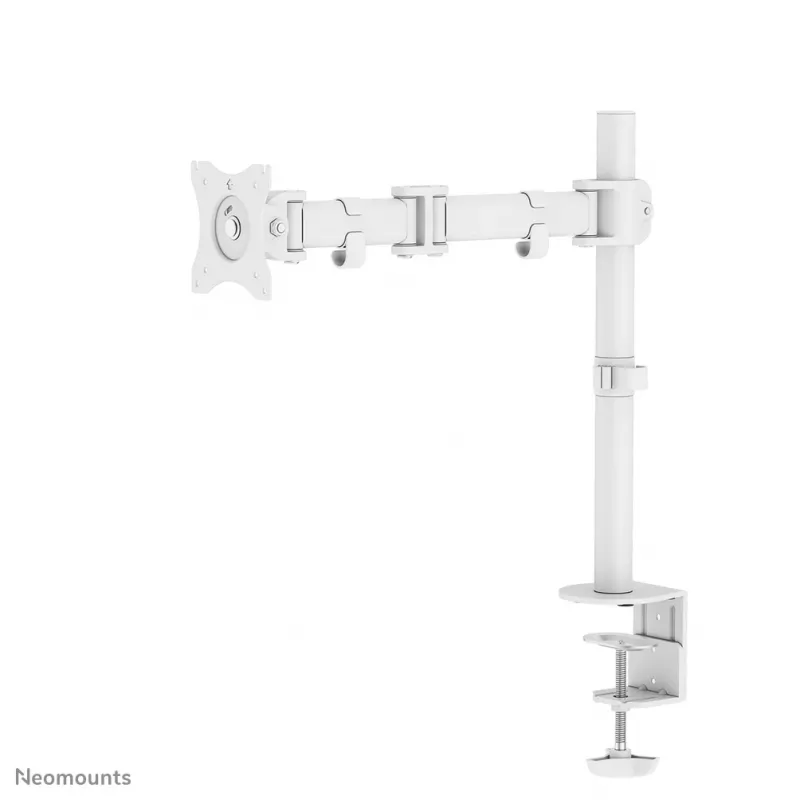 Neomounts NM-D135WHITE soporte de monitor 10-30 pulgadas, pinza/pasacables de mesa, 8 kg, 25,4 cm (10 pulgadas), 76,2 cm (30 pulgadas), 100 x 100 mm, blanco