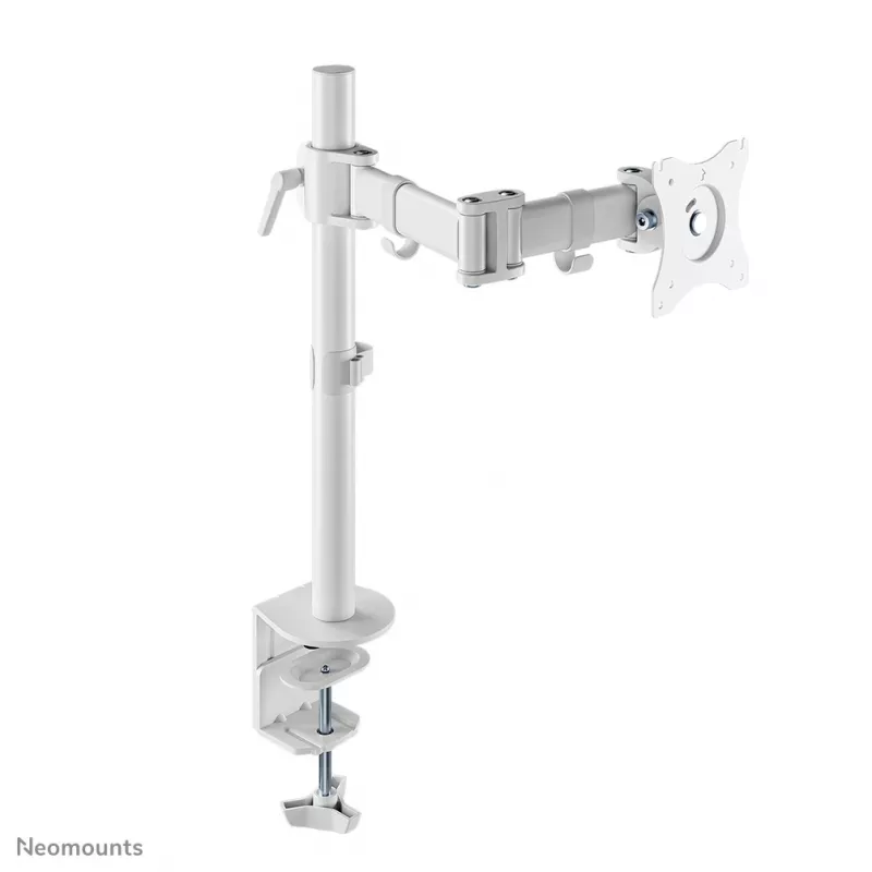 Neomounts NM-D135WHITE soporte de monitor 10-30 pulgadas, pinza/pasacables de mesa, 8 kg, 25,4 cm (10 pulgadas), 76,2 cm (30 pulgadas), 100 x 100 mm, blanco