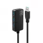 Lindy 10m USB 3.0 Active Extension Pro Hub, USB 3.2 Gen 1 (3.1 Gen 1) Type-A, USB 3.2 Gen 1 (3.1 Gen 1) Type-A, 5000 Mbit/s, negro, plástico, cable redondo