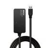 Lindy 43159 hub alargador activo Pro USB 3.0, 4 puertos, USB 3.2 Gen 1 (5 Gbit/s), USB-A, 10 m, negro