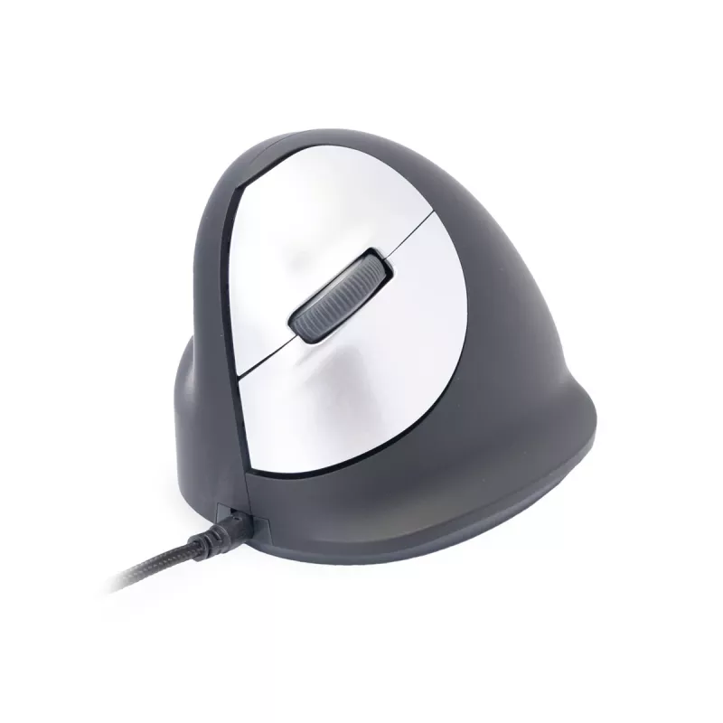R-Go Tools Ratón ergonómico R-Go HE Break con software Break, mediano (tamaño de mano 165–185 mm), para zurdos, con cable, negro