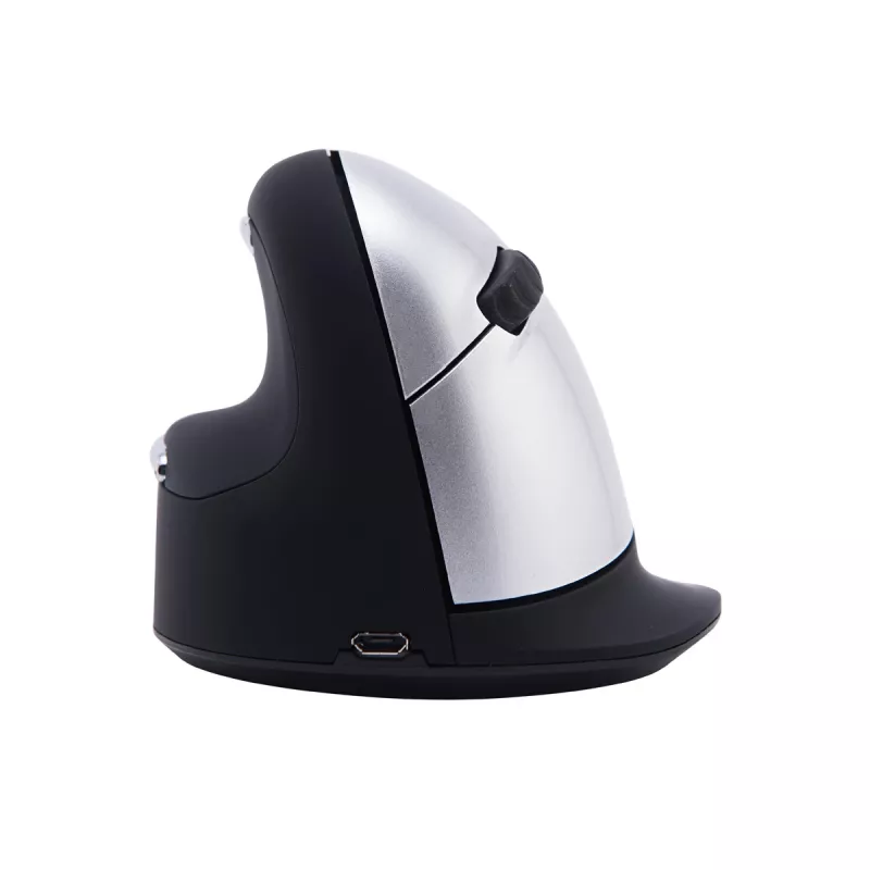 R-Go Tools Ratón ergonómico R-Go HE Break con software de pausas, grande (tamaño de mano ≥ 185 mm), para zurdos, Bluetooth, negro