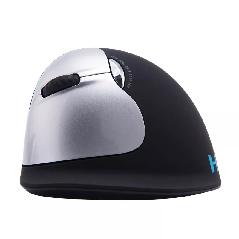 R-Go Tools Ratón ergonómico R-Go HE Break con software de pausas, grande (tamaño de mano ≥ 185 mm), para zurdos, Bluetooth, negro