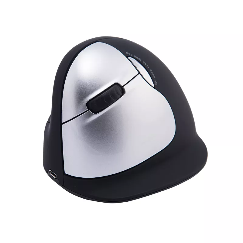R-Go Tools Ratón ergonómico R-Go HE Break con software de pausas, grande (tamaño de mano ≥ 185 mm), para zurdos, Bluetooth, negro