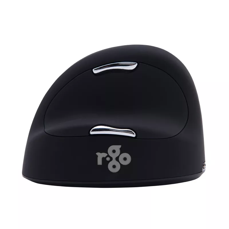 R-Go Tools Ratón ergonómico R-Go HE Break con software de pausas, grande (tamaño de mano ≥ 185 mm), para zurdos, Bluetooth, negro