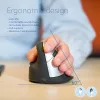 R-Go Tools Ratón ergonómico R-Go HE Break con software de pausas, grande (tamaño de mano ≥ 185 mm), para zurdos, Bluetooth, negro