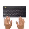 R-Go Tools Teclado ergonómico R-Go Compact Break, teclado compacto con software de pausas, QWERTY (US), Bluetooth, negro