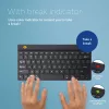 R-Go Tools Teclado ergonómico R-Go Compact Break, teclado compacto con software de pausas, QWERTY (US), Bluetooth, negro