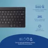 R-Go Tools Teclado ergonómico R-Go Compact Break, teclado compacto con software de pausas, QWERTY (US), Bluetooth, negro