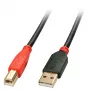 Lindy 10m Cable USB 2.0 activo Type-A a B, 10 m, USB A, USB B, USB 2.0, Conector macho/Conector macho, Negro, Rojo