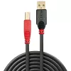 Lindy 10m Cable USB 2.0 activo Type-A a B, 10 m, USB A, USB B, USB 2.0, Conector macho/Conector macho, Negro, Rojo