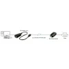 Lindy 42693 extensor USB 2.0 de 50 m por Cat.6, transmisor y receptor, 480 Mbit/s, negro