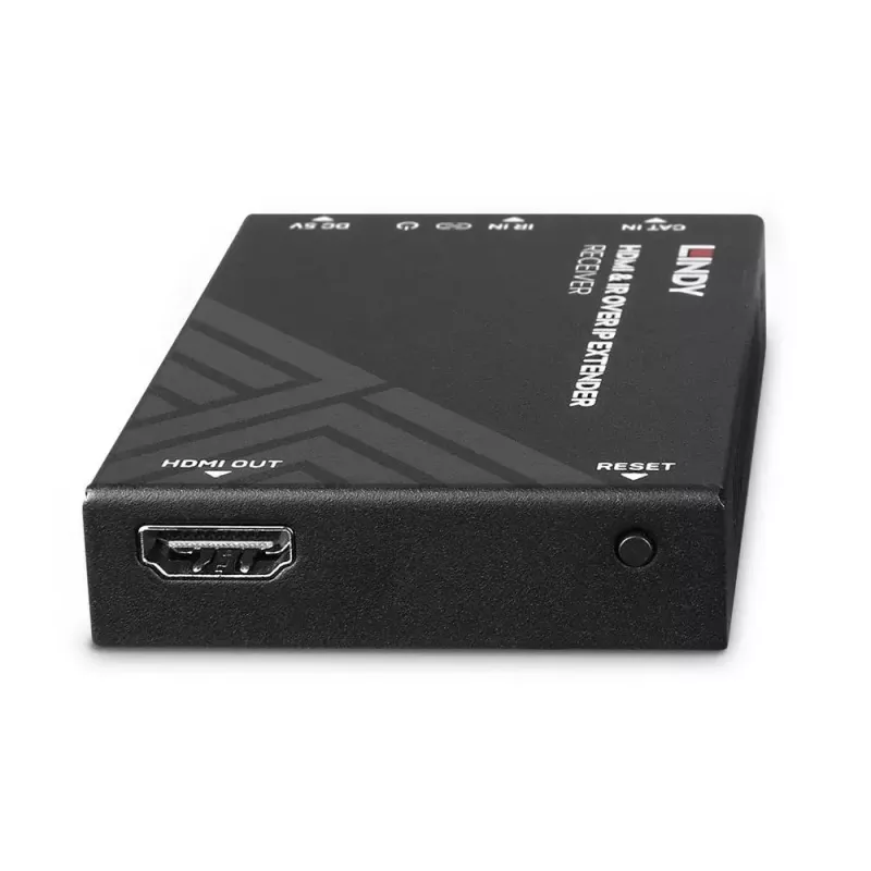 Receptor AV Lindy Extender HDMI e IR sobre IP Receptor 1920x1080