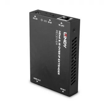 Receptor AV Lindy Extender HDMI e IR sobre IP Receptor 1920x1080