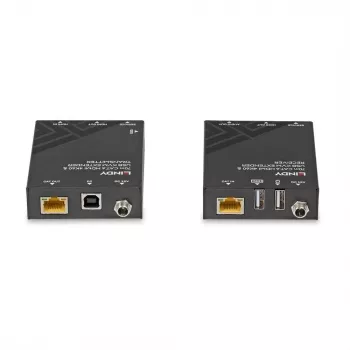 Extensor KVM Lindy 70m Cat.6 HDMI 4K60, USB y audio
