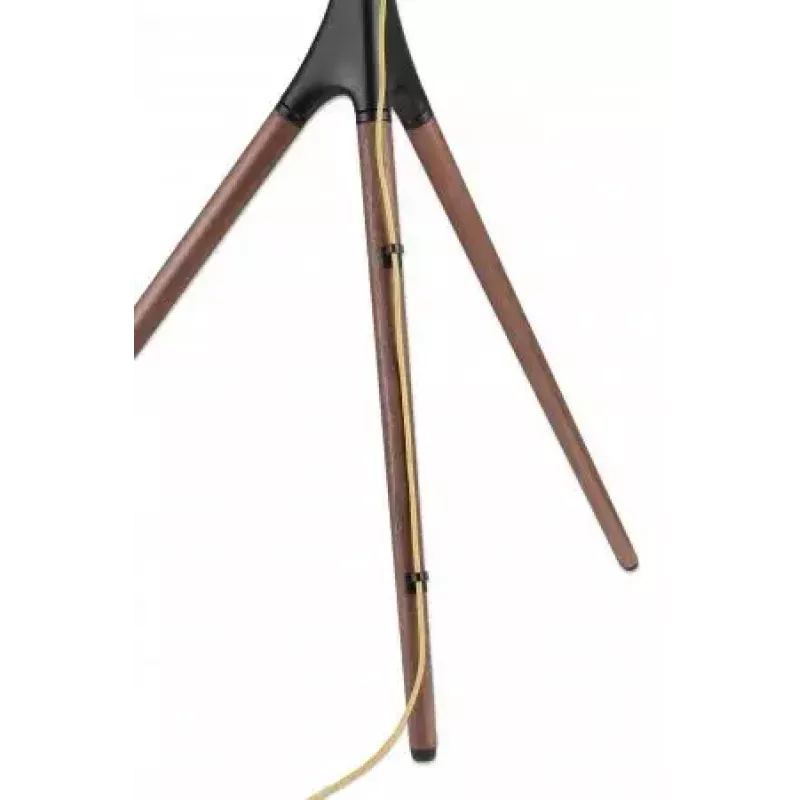 Manhattan 461795 soporte de TV móvil con patas de trípode, portátil, 45–65 pulgadas (114,3–165,1 cm), máx. 32 kg, aluminio/acero/nogal, negro/marrón