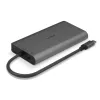 Lindy DST-Mini XT, base de acoplamiento mini para portátil USB-C con pantalla única (4K) o doble pantalla (Full HD) y carga pasante de 100W
