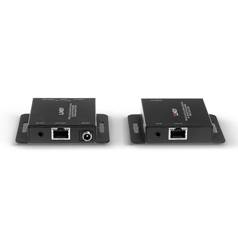 Lindy 70m Cat.6 HDMI 4K30 y extensor IR con PoC y Loop Out