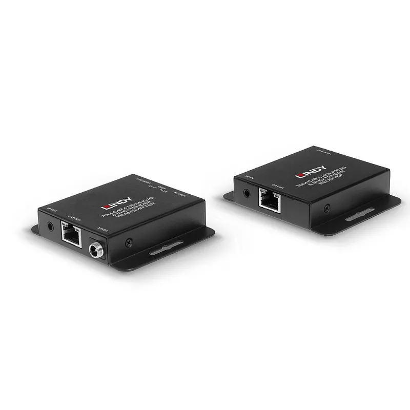 Lindy 70m Cat.6 HDMI 4K30 y extensor IR con PoC y Loop Out