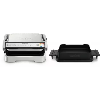Parrilla de contacto Tefal OptiGrill 4in1 GC774D acero inoxidable 2100W